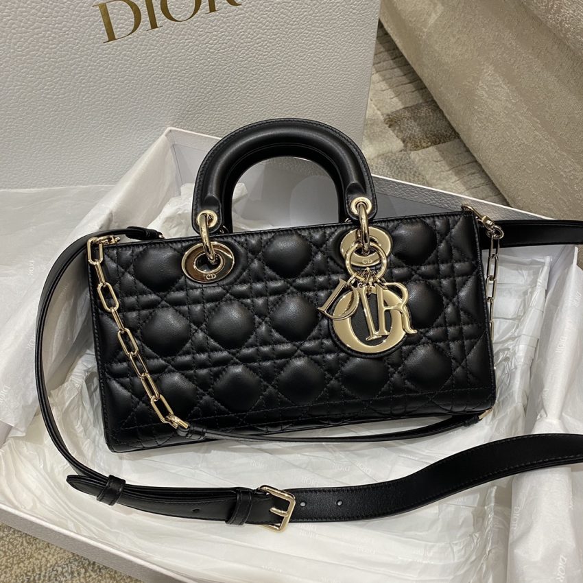 Replica Dior Lady D-Joy Large Bag Black - authentic-look luxury purse replica