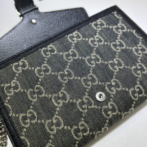 Replica Gucci Dionysus GG Chain Wallet Denim Black - elite superclone designer purse