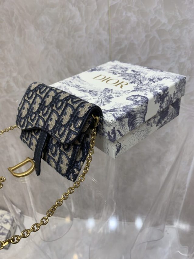 Replica Dior Saddle Pouch with Chain - high-accuracy replica luxury purse