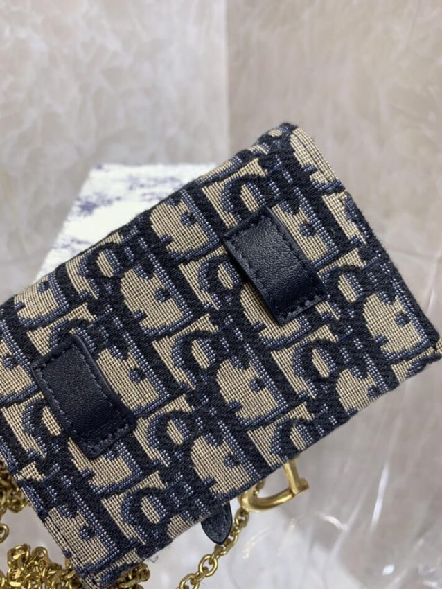 Replica Dior Saddle Pouch with Chain - 1:1 designer replica handbag