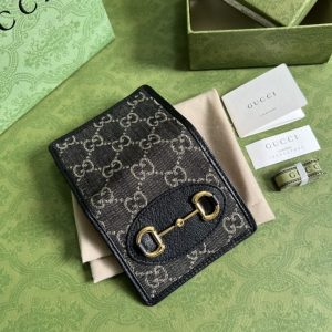 Replica Gucci Horsebit 1955 Wallet Black - 1:1 designer replica handbag