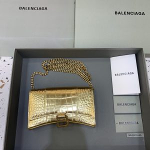 Replica Balenciaga Hourglass On Chain Gold - authentic-look luxury purse replica