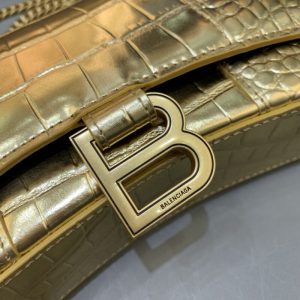 Replica Balenciaga Hourglass On Chain Gold - near-authentic luxury replica handbag