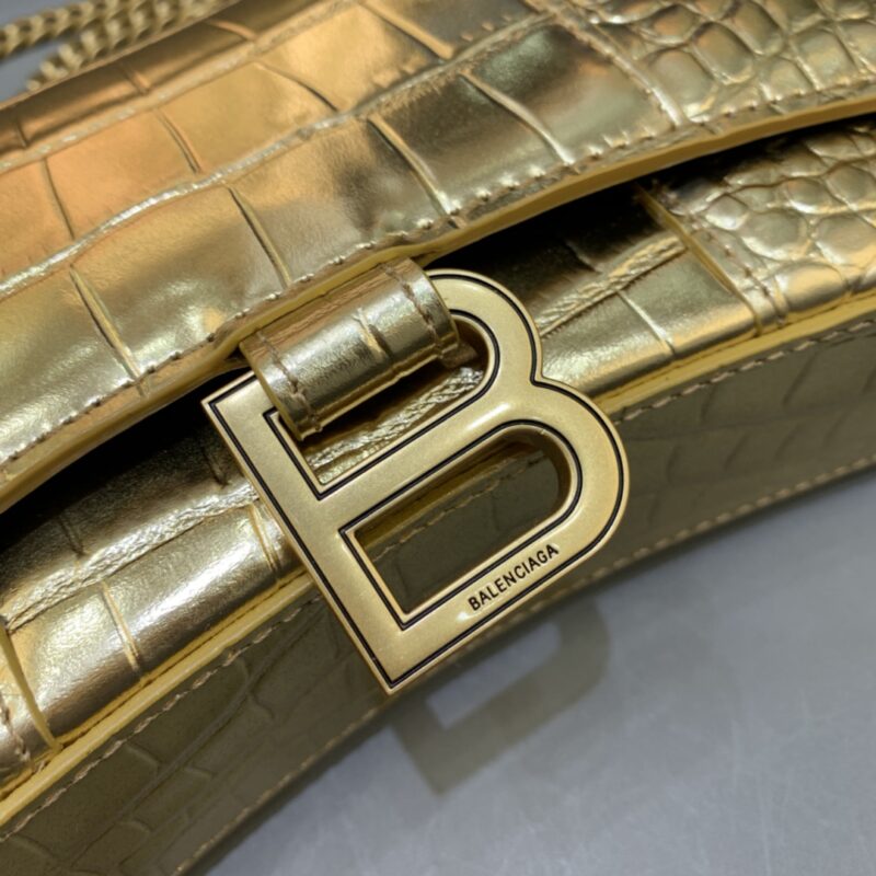 Replica Balenciaga Hourglass On Chain Gold - near-authentic luxury replica handbag