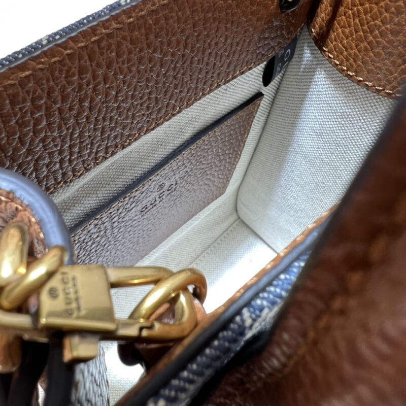 Replica Gucci Ophidia Mini Tote Bag Blue Denim - ultra-realistic fake designer tote
