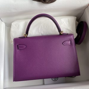 Replica Hermes Kelly Epsom Anemone Purple - high-accuracy replica luxury purse