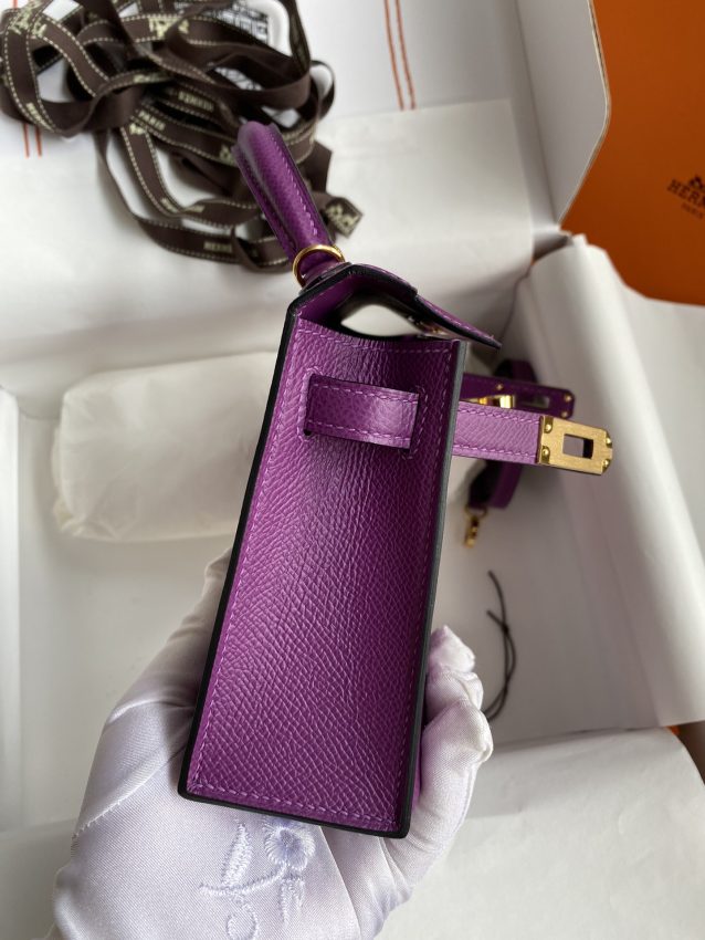 Replica Hermes Kelly Epsom Anemone Purple - premium-grade designer purse dupe