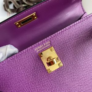Replica Hermes Kelly Epsom Anemone Purple - premium-grade designer purse dupe