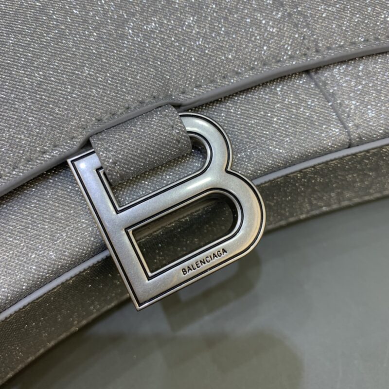 Replica Balenciaga Hourglass On Chain Shine Silver - elite superclone designer purse