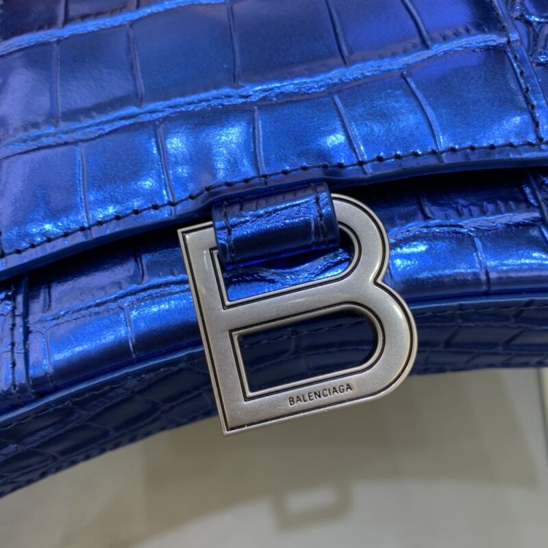 Replica Balenciaga Hourglass On Chain Blue - 1:1 designer replica handbag