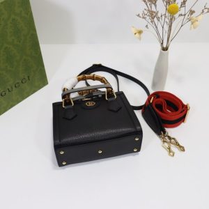 Replica Gucci Diana Small Tote Black - near-authentic luxury replica handbag