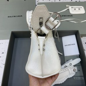 Replica Balenciaga Le City White Diamond - high-end fake designer purse