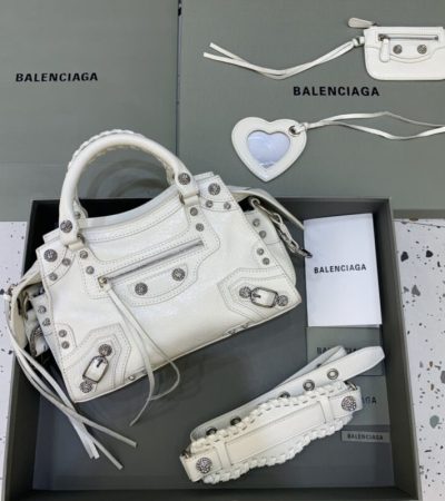 Replica Balenciaga Le City White Diamond - premium 1:1 fake handbag model