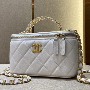 Replica CHANEL 22S Handle Box Bag White - high-accuracy replica luxury purse