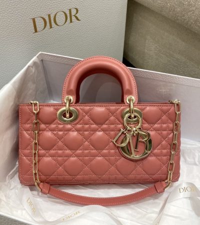 Replica Dior Lady D-Joy Large Bag Coral - elite superclone designer purse