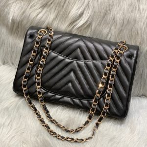 Replica CHANEL Classic Flap 25cm V Black - high-end fake designer purse