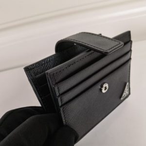 Replica Prada Saffiano Two Fold Compact Wallet - ultra-realistic fake designer tote