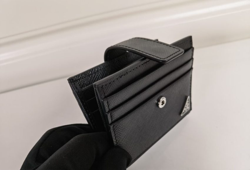 Replica Prada Saffiano Two Fold Compact Wallet - ultra-realistic fake designer tote