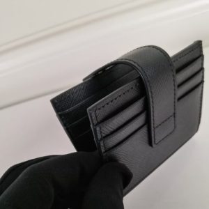 Replica Prada Saffiano Two Fold Compact Wallet - high-accuracy replica luxury purse