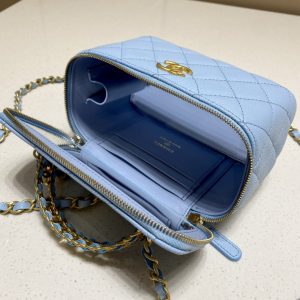 Replica CHANEL 22S Handle Box Bag Blue - premium-grade designer purse dupe