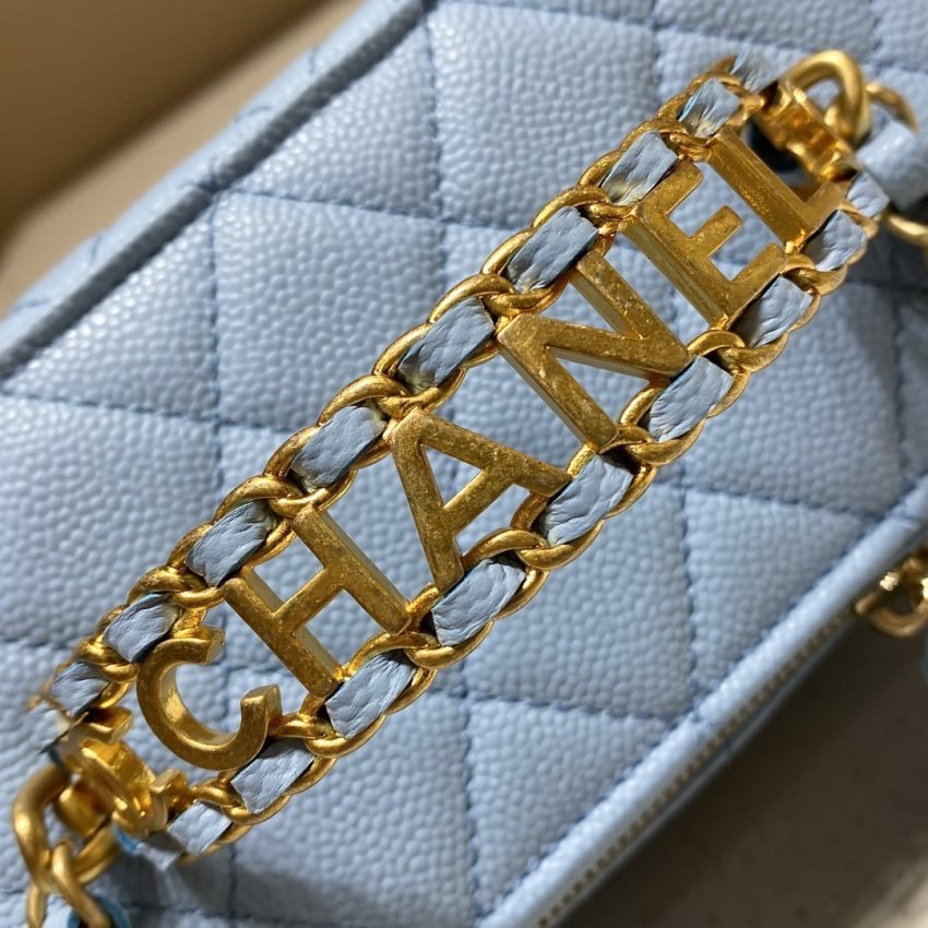 Replica CHANEL 22S Handle Box Bag Blue - 1:1 designer replica handbag