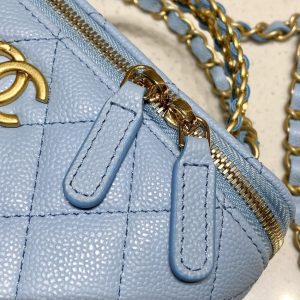 Replica CHANEL 22S Handle Box Bag Blue - premium 1:1 fake handbag model