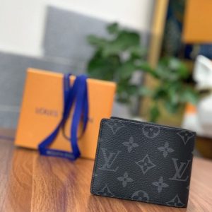 Replica Louis Vuitton Slender Wallet Black - 1:1 designer replica handbag