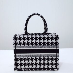 Replica Dior Tote Book Houndstooth - premium 1:1 fake handbag model