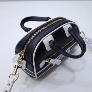 Replica Dior Vibe Zip Bowling Bag Black - 1:1 designer replica handbag