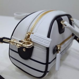 Replica Dior Vibe Zip Bowling Bag White - best quality luxury bag dupe