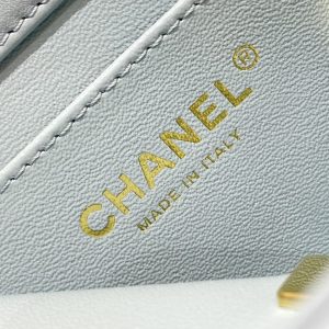 Replica CHANEL 22P Enamel Bag Light Blue - realistic designer-inspired fake bag