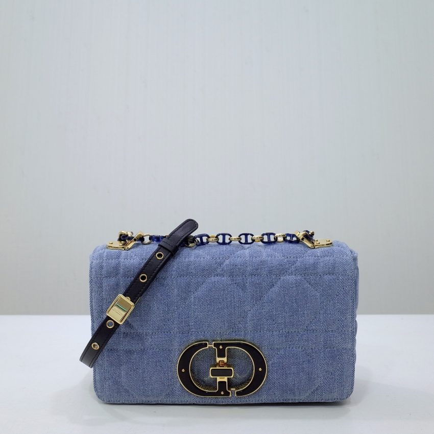 Replica Dior Caro Bag Denim Blue - near-authentic luxury replica handbag