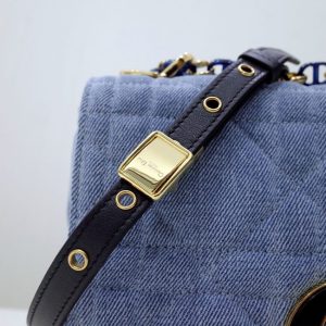 Replica Dior Caro Bag Denim Blue - high-end fake designer purse