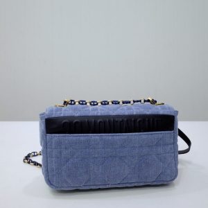 Replica Dior Caro Bag Denim Blue - top-tier luxury replica shoulder bag
