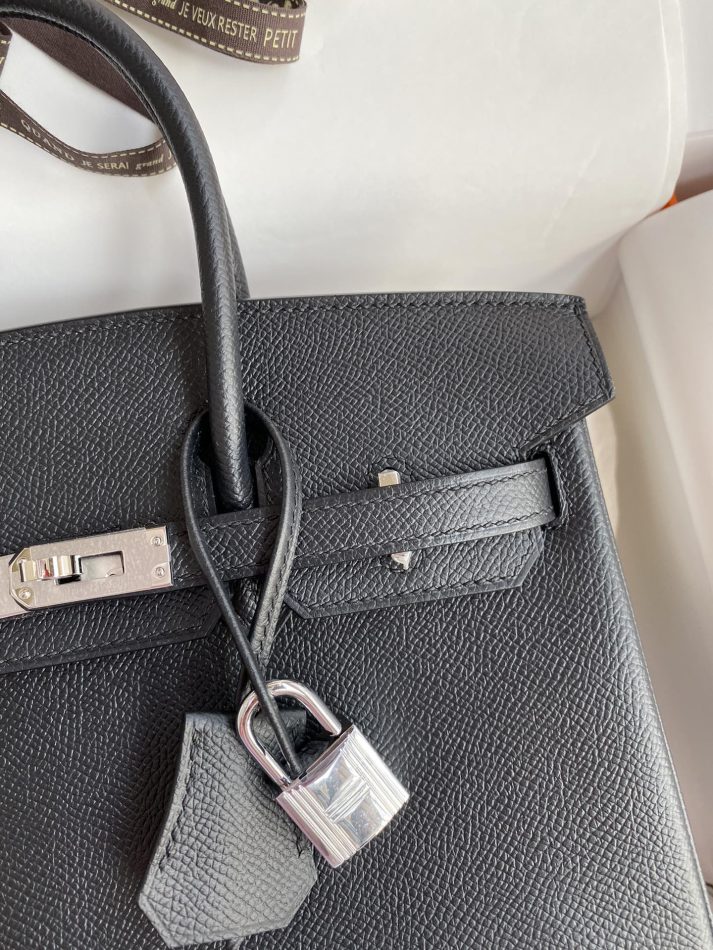Replica Hermes Top Quality Replica Bag ShopEpsom Black Silver - top-rated replica designer bag
