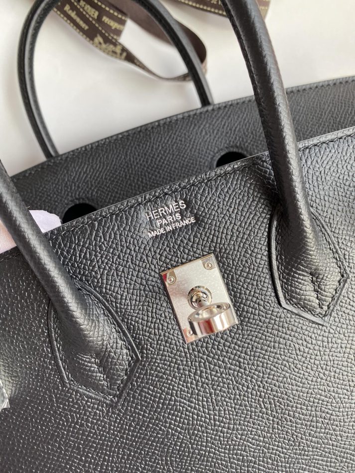 Replica Hermes Top Quality Replica Bag ShopEpsom Black Silver - best-selling designer handbag dupe