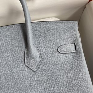 Replica Hermes Top Quality Replica Bag ShopEpsom Linen Blue Silver - premium-grade designer purse dupe