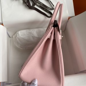 Replica Hermes Top Quality Replica Bag ShopEpsom Pink Silver - top-tier luxury replica shoulder bag