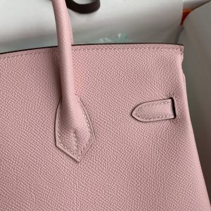 Replica Hermes Top Quality Replica Bag ShopEpsom Pink Silver - premium 1:1 fake handbag model