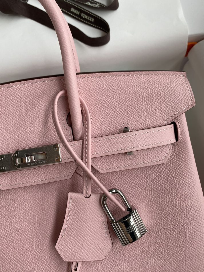 Replica Hermes Top Quality Replica Bag ShopEpsom Pink Silver - realistic designer-inspired fake bag