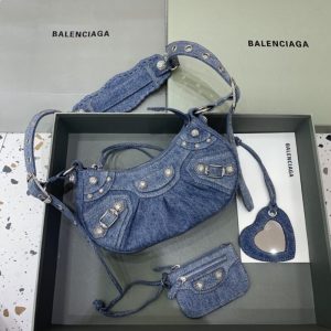 Replica Balenciaga Le Cagole Denim - high-end fake designer purse