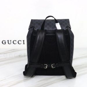 Replica Gucci Interlocking Double G Backpack Black - top-rated replica designer bag