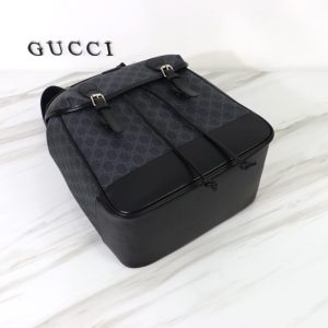 Replica Gucci Interlocking Double G Backpack Black - premium 1:1 fake handbag model