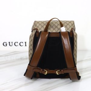 Replica Gucci Interlocking Double G Backpack Beige - near-authentic luxury replica handbag