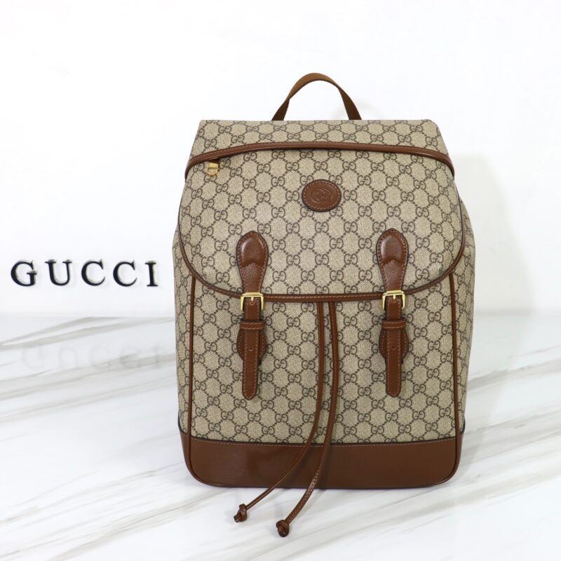 Replica Gucci Interlocking Double G Backpack Beige - high-accuracy replica luxury purse