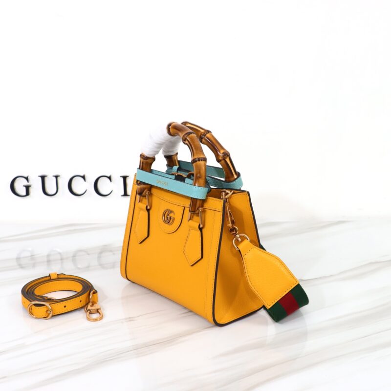 Replica Gucci Diana Small Tote Yellow - near-authentic luxury replica handbag