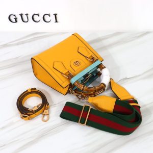 Replica Gucci Diana Small Tote Yellow - high-accuracy replica luxury purse