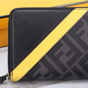 Replica Fendi FF Black Wallet - top-rated replica designer bag