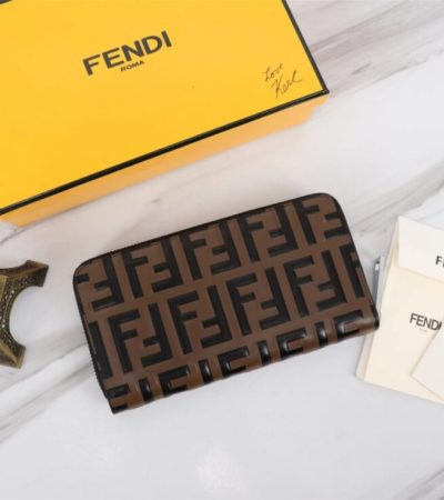 Replica Fendi FF Brown Wallet - high-accuracy replica luxury purse