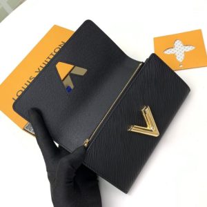 Replica Louis Vuitton Twist Wallet Black - top-tier luxury replica shoulder bag